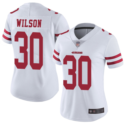 San Francisco 49ers Limited White Women Jeff Wilson Road NFL Jersey #30 Vapor Untouchable